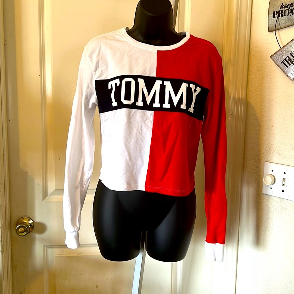 Tommy Hilfiger crop terry long sleeve